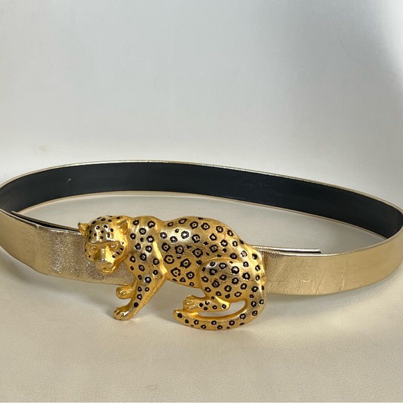 Vintage leopard belt 90s Doreen Ryan Buckle one size - Picture 3 of 6